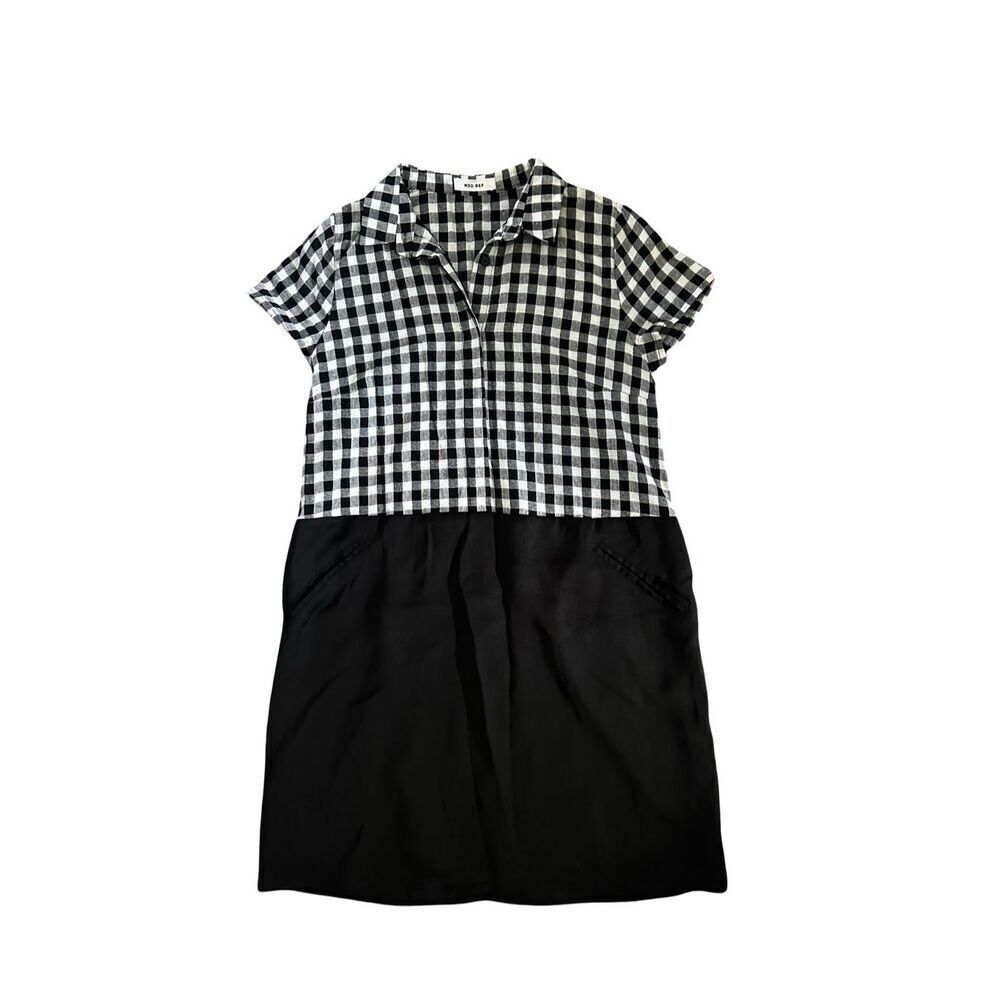 Mod Ref Gingham Vintage Inspired Short Sleeve Dress Small